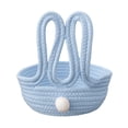 thumbnail image 2 of XINGXIANG Easter Basket Bunny Shaped Storage Basket, Rope Woven Organizer Basket for Keys, Jewelry, Small Items, Cute Holiday Desktop Catchall, Festive Home Decor(Blue), 2 of 7