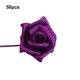 thumbnail image 4 of Wosthever 50 piezas de flores artificiales ABS de bajo mantenimiento, durabilidad duradera para cualquier ocasión, decoración artificial para Decoración del hogar púrpura, 4 of 6