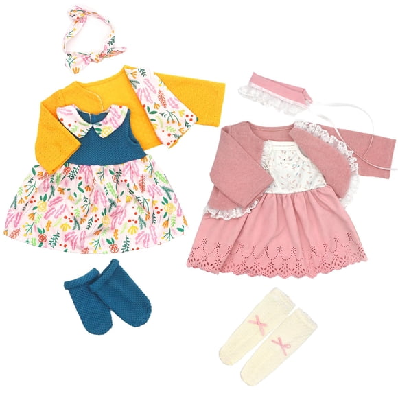 Ropa de muñeca para muñecas de 50 a 55 cm con abrigo, diadema y calcetines