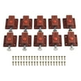 thumbnail image 2 of CHENGSI for Cabinet Push Button Latch Set 10 Pack, Automatic Door Bolt Latches Lock, Spring Loaded Plastic Hardware for Home Improvement, Brown, 2 of 10