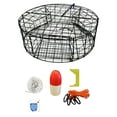 thumbnail image 1 of Vinyl Coated Round Crab Trap Accessory Kit (100' Non-Lead Sinking Line, Clipper, Bait Bag 14" Float), 1 of 3