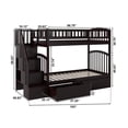 thumbnail image 4 of Pemberly Row Wood Staircase Storage Bunk Twin Over Twin in Espresso, 4 of 11