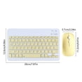 thumbnail image 5 of Wireless Keyboard and Mouse Combo, Slim Rechargeable Quiet Typing Set with Compact Keyboard and Mouse for Tablet, Laptop and Smartphone, Yellow, 5 of 6