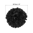 thumbnail image 2 of Uxcell Tissue Pom Poms Flowers Paper Flower Ball for Party Backdrop Decoration Black 6", 2 of 7
