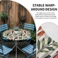 thumbnail image 5 of Farmhouse Parrots Fitted Tablecloth with Elastic Edged, Round Table Cloth for Dining Table, Spring Summer Botanical Leaves Burlap Waterproof Oil Proof Table Cover for Indoor Outdoor 55"-60", 5 of 8