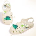 thumbnail image 6 of Viluyesy Boys Girls Jelly Sandals Closed Toe Fisherman Sandals Dinosaur Cartoon Summer Water Beach Shoes for Kids White Size 3 Years, 6 of 6