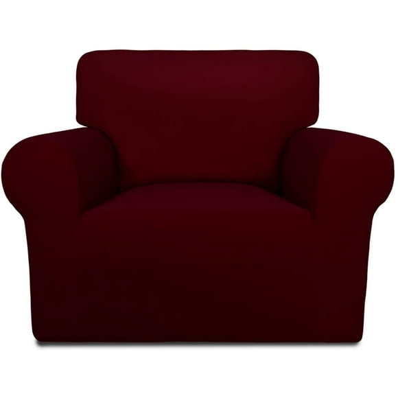 Super Stretch Chair Sofa Slipcover – Spandex Non Slip Soft Couch Sofa Cover, Washable Furniture Protector with Non Skid Foam and Elastic Bottom for Kids, Pets