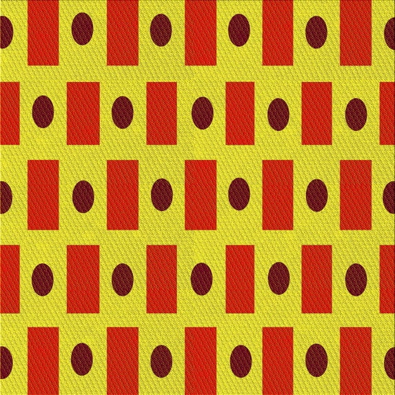 Ahgly Company Machine Washable Indoor Square Transitional Canary Yellow Area Rugs, 4' Square
