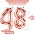 thumbnail image 3 of PARIS PRODUCTS - 48th Birthday Rose Gold Balloons & Number 48 Mylar Balloon, 48th Birthday Party Decor, 48th Birthday Decorations for Women, 48th Birthday Decorations Women 48, 3 of 4