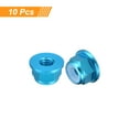 thumbnail image 3 of Nylon Insert Hex Lock Nuts, 10pcs - M4 x 0.7mm Aluminum Alloy Self-Locking Flange Nut (Sky Blue), 3 of 5