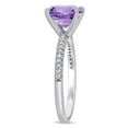 thumbnail image 3 of Everly Women's Amethyst 14K White Gold Engagement Ring, 3 of 7