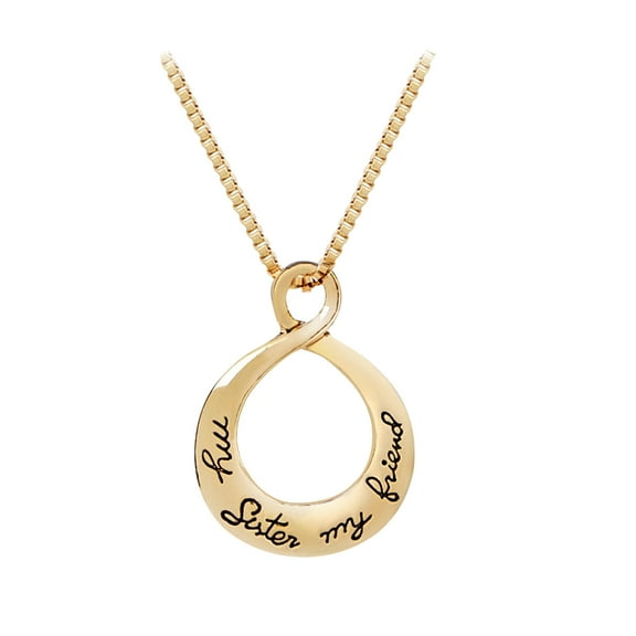 Shldybc Pendant Necklace Party Dressing for Women Gril, Good Sister My Friend Pendant for Valentine's Day Mother's Day Anniversary Birthday Christmas Jewelry Gifts