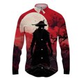 thumbnail image 5 of Camisa de solapa con estampado 3D de samurái japonés para hombre y mujer, camisas casuales de moda de manga larga, blusas con botones, ropa unisex de gran tamaño, 5 of 5