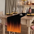 thumbnail image 2 of Table Runners 70 Inches Long Dress Scarves, Burnt Orange Black Ombre Farmhouse Coffee/Dining/Kitchen Table Decor, Holiday Table Runner, Modern Abstract Striped Gradient 13x70 Inch, 2 of 9
