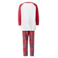 thumbnail image 4 of TSEXIEFOOFU Family Matching Christmas Pajamas Sets Long Sleeve Elk Print Tops + Plaid Pants or Long Sleeve Patchwork Jumpsuit, 4 of 9