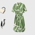 thumbnail image 2 of Vestido de seda 100 % natural de morera para mujer, vestido midi con estampado de verano 2023, vestidos de cuello vuelto en forma de A, 2 of 5