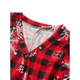 thumbnail image 6 of Nituyy Women Long Sleeve Shorts Jumpsuit Christmas Printed U Neck Casual Bodysuit Playsuit Clubwear, 6 of 9