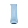 thumbnail image 2 of BLISSFUL STEP Valentine's Women's Boot Dress Side Zip Block Heel Ankle Boots Sky Blue 6, 2 of 5