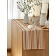 thumbnail image 5 of Table Runner 36 Inches Long for Kitchen Dining, Burnt Orange Striped Dresser Scarf Farmhouse, Dining Table Decorations for Wedding/Parties, Farmhouse Orange Ombre Stripes 13 x 36 In, 5 of 9