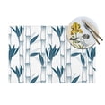 thumbnail image 4 of LNWH Japan Bamboo Texture Art Pattern Placemats, 1 PCS Heat Resistant Washable PVC Table Mats, 18"x12", 4 of 6