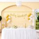 thumbnail image 3 of Arco para Globos 2 en 1, Soporte de Fondo Metálico Dorado de 2.5 m con 2 Abrazaderas, Base para Arco de Boda para Fiesta, Baby Shower y Fotografía, Solo Soporte (2 en 1 (Mesa/Piso, Sin Funda)), 3 of 4