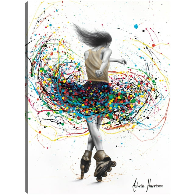 Cuadro Decorativo - Patinador Arco Iris