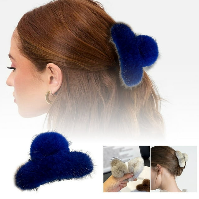 Stylish Barrettes For Effortless Hair Styling Hair Accessories For All Hair Types Elegant And Practical Hair Clips Soft Mink Velvet Material Perfect For Quick Hair Fixes