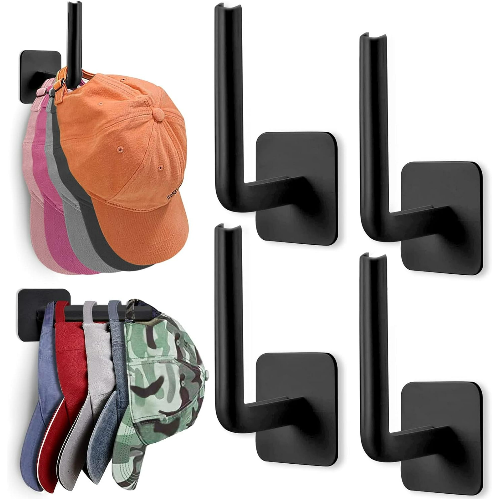 Hat Rack Hat Storage 4 Piece Set Baseball Hat Hat Rack Wall Adhesive Hat Hooks No Drill Hat Rack For Wardrobe Cowboy Hat Rack Display Baseball Hats Walmart