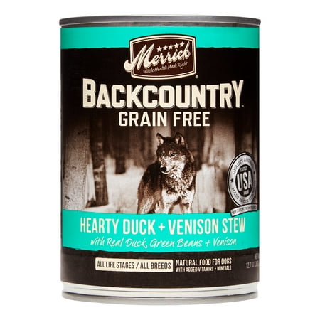 Merrick Backcountry Hearty Duck & Venison Stew All Life Stages Wet Dog Food, 12.7 (Best Food For Ducks)