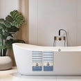 thumbnail image 5 of Nautical Anchor Kitchen Towels Set of 2, Blue and White Striped Nautical Hand Towels for Bathroom, Nautical Dish Towels, Coastal Beach Kitchen Towels, Boat Towels,18x26 Inches, 5 of 6