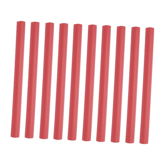 Ofertas Únicas 10 Piezas Rodillo de Cabello Flexible y Duradero sin Calor para Mujeres 9.45" de Largo Rojo
