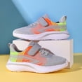 thumbnail image 6 of ZHOGXU Kids Boys Girls Casual Sneakers With Strap Indoor Outdoor Comfortable Breathable Lightweight Mesh Sports Shoes,Light Gray,7-8 Years, 6 of 9