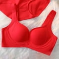 thumbnail image 4 of SMihono Sales Women's Super Gather Bra Lifting Anti-Sagging Wireless Push Up Bras Love Seamless Bra Beauty Back Comfort Smoothing Bras Red 4, 4 of 4