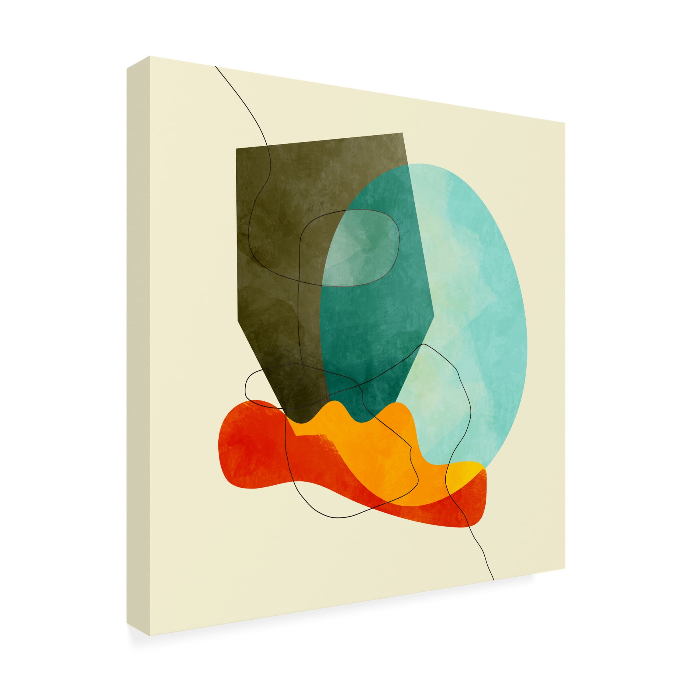 Trademark Fine Art Ana Rut Bre Shapesalines Canvas Wall Art