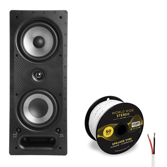 Polk Audio 265-RT Vanishing In Wall 3 Way Speaker Cable Bundle