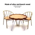 thumbnail image 3 of Silla de mesa en miniatura de madera juego de sillas de mesa en miniatura pequeñas y realistas relación 1:12 para cumpleaños ANGGREK Otros, 3 of 8