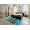 thumbnail image 5 of Ahgly Company Machine Washable Indoor Square Transitional Viola Purple Area Rugs, 4' Square, 5 of 7