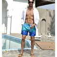 thumbnail image 3 of Aideaone Mens Swim Trunks with Compression Liner 5.5" Inseam Quick Dry Bathing Suit Lightweight Swimming Shorts Bathing Trunks Swimwear Board Shorts, 3 of 6