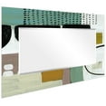 thumbnail image 4 of Empire Art Direct Abstract Rectangular Beveled Wall Mirror on Free Floating Printed Tempered Glass - 36" x 72", 4 of 9