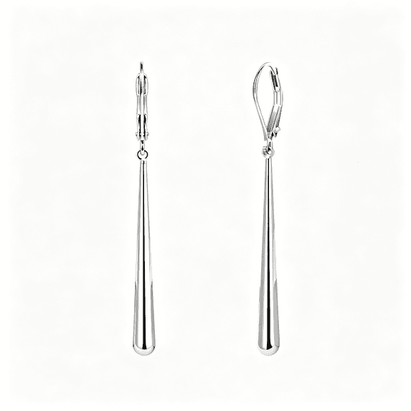 DESIGNICE Silver Dangle Earrings 14K Gold Plated Long Strip Bar Waterdrop Leverback Earrings Hypoallergenic Lightweight Trendy Long Drop Earings for Women Lady Jewelry Gifts in Box