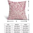 thumbnail image 5 of Hot Pink Floral Pillow Covers 20x20 Set of 2 Botanical Print Vintage Spring Flower Plant Cream Decorative Throw Pillow Cases Outdoor Farmhouse Cushion Covers Decor for Sofa Couch Bed, 5 of 6
