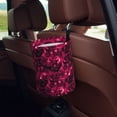 thumbnail image 5 of Wukai Burgundy Tie Dye Print Car Trash Can - Easy to Clean Hanging Garbage Bin - Removable Liner - Leak-Car Garbage Can - Waterproof Trash Can for Car and SUV, 5 of 7