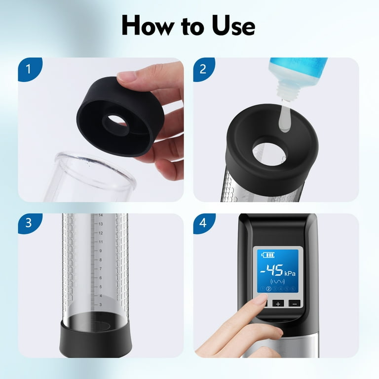 adorime penispumpe Adorime Electric Vacuum Penis Pump for Men with 6 Suction Modes,  Rechargeable, Black