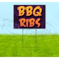thumbnail image 1 of BBQ Ribs (18" x 24") Yard Sign, Includes Metal Step Stake, 1 of 6