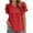 Red, variant on Summer Savings Clearance 2024! TAGOLD Summer Short Sleeve Tops for Womens Women's Fashion Short Sleeves Round Neck Solid Color Loose Tops Blouse Knitted Sweater Blue L