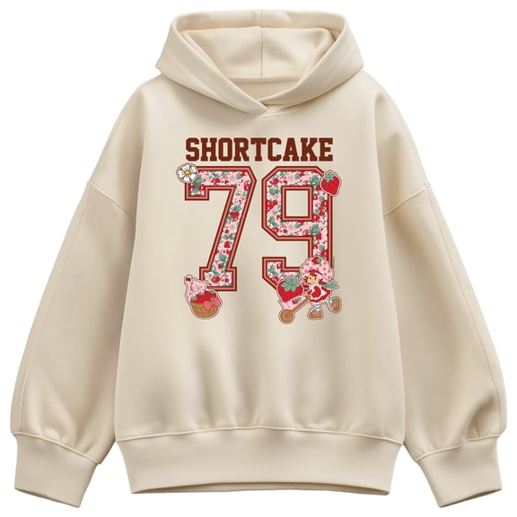 Strawberry Shortcake - Letterman - Women's Oversized Fleece Hoodie Sweatshirt