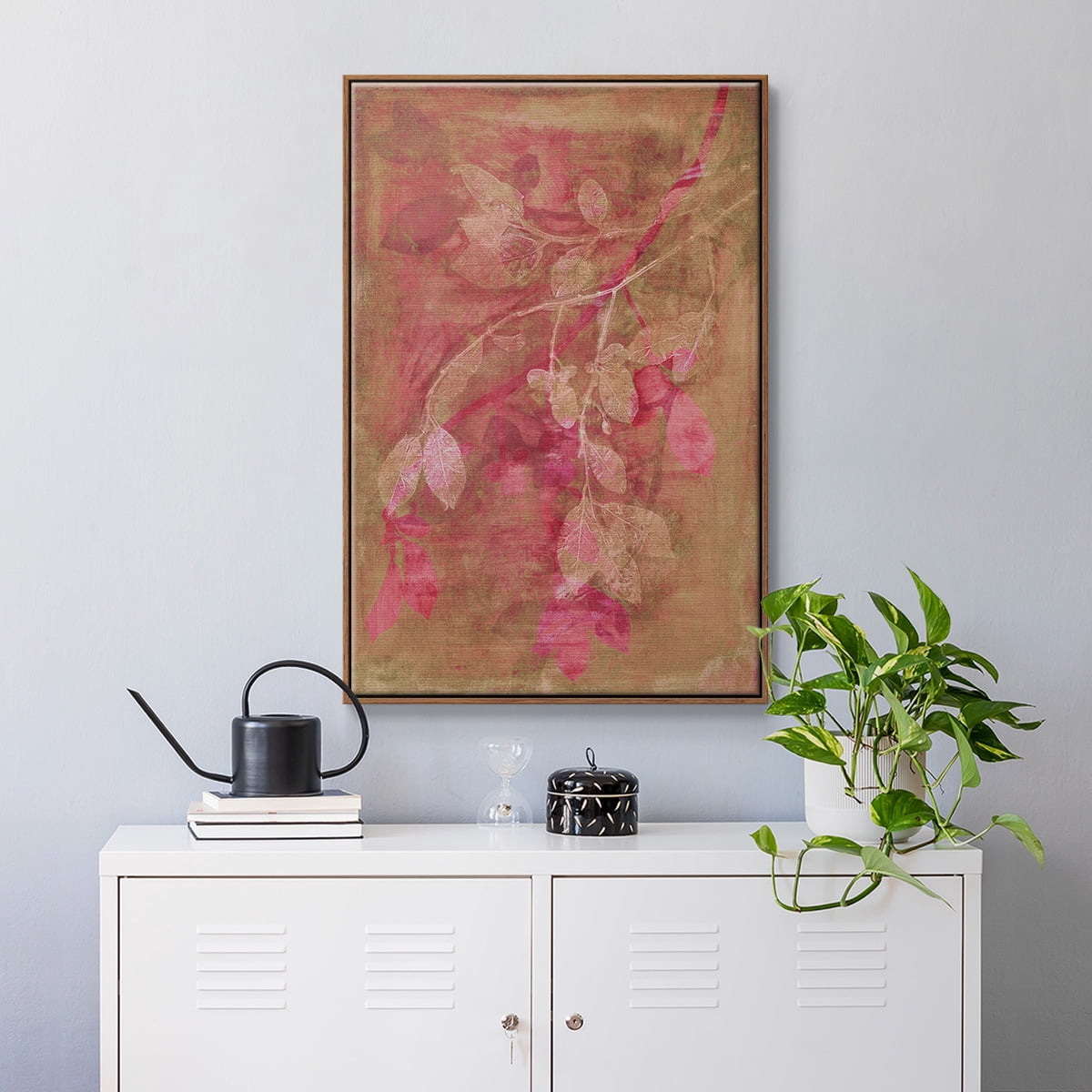 Branching Out IV Framed Premium Gallery Wrapped Canvas - Ready to Hang - 25 x 37 - Walnut Floating Frame