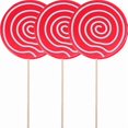 thumbnail image 1 of wonima44 3pcs Sweet Theme Birthday Decoration Fake Candy Big Lollipop Prop Lollipop Decor Lollipop Photo Booth Prop Large Lollipop Prop Ornament Wooden Red Child Artificial Decoration Fake, 1 of 1