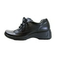 thumbnail image 3 of 24 HOUR COMFORT Maja Women's Wide Width Leather Oxfords BLACK 9, 3 of 6