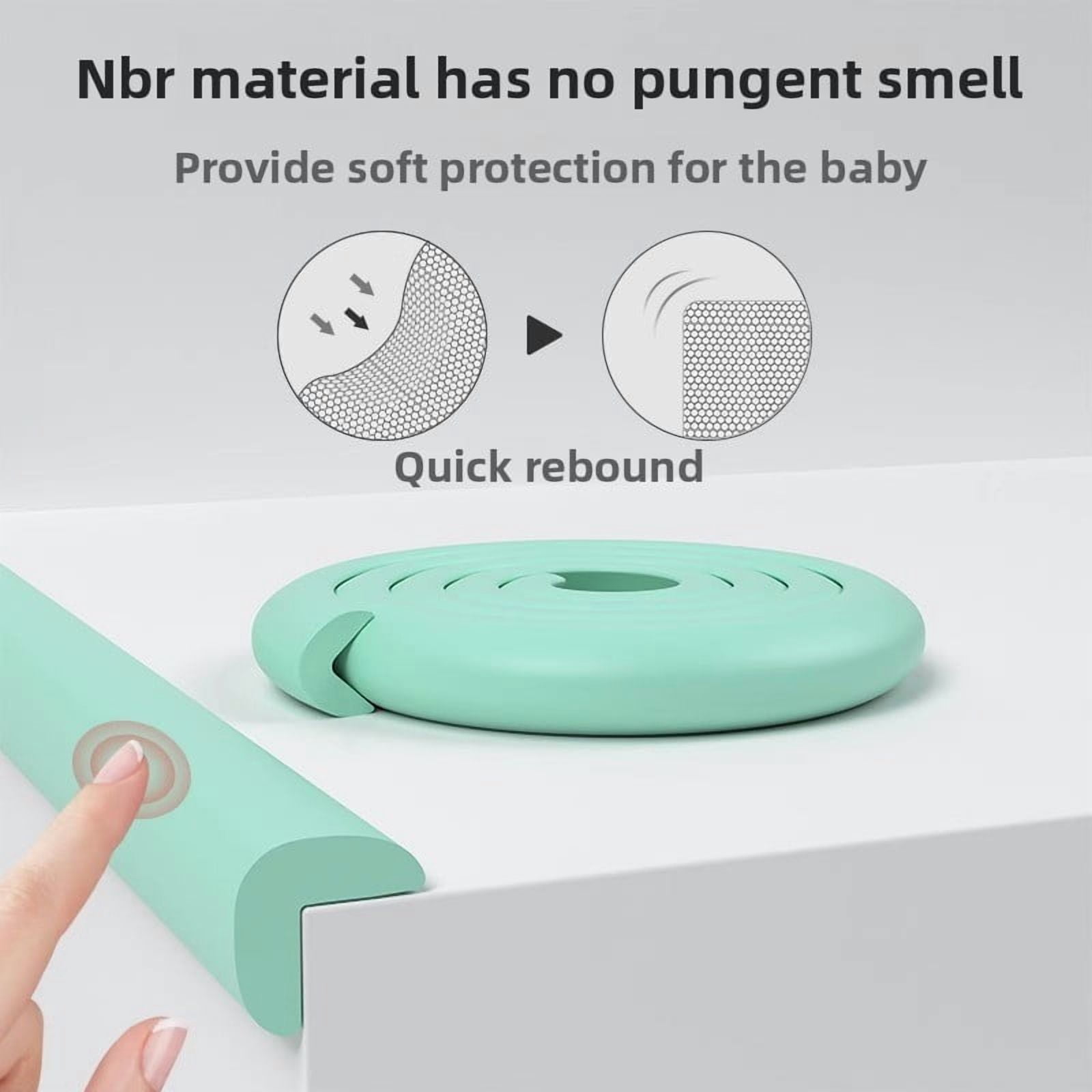 2m edge and corner protection anti-collision strips, L-shaped and W-shaped, waterproof and anti-fouling, elastic and soft, caring for the health of the baby, suitable for table corners, windows, corn